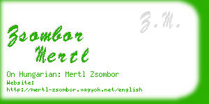 zsombor mertl business card